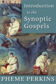 Cover of: Introduction to the Synoptic Gospels