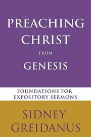 Cover of: Preaching Christ from Genesis