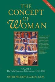 Cover of: The Concept of Woman by Prudence Allen