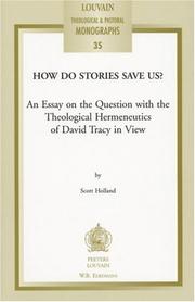 Cover of: How Do Stories Save Us? by Scott Holland, Scott Holland