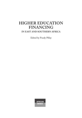 cover of Higher education financing in East and Southern Africa