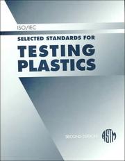 Cover of: ISO/IEC selected standards for testing plastics.