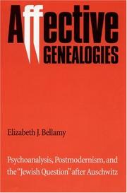 Cover of: Affective Genealogies by Elizabeth J. Bellamy