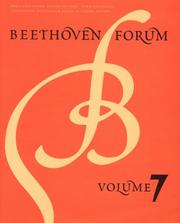 Cover of: Beethoven Forum, Volume 7 (Beethoven Forum)