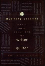 Cover of: Quilting Lessons by Janet Catherine Berlo