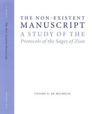 Cover of: The non-existent manuscript by Cesare G. De Michelis