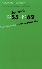 Cover of: Journal, 1955 - 1962  by Mouloud Feraoun, James D. Le Sueur