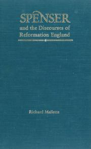 Cover of: Spenser and the discourses of Reformation England