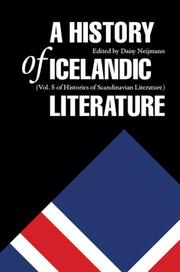 Cover of: A History of Icelandic Literature (Histories of Scandinavian Literature) by Daisy Neijmann