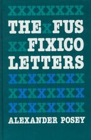 Cover of: The Fus Fixico letters by Alexander Lawrence Posey