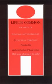 Cover of: Life in Common | Tzvetan Todorov