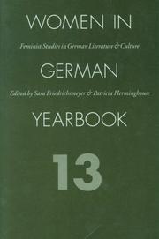 Cover of: Women in German Yearbook, Volume 13 (Women in German Yearbook)