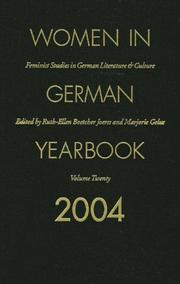 Cover of: Women in German Yearbook, Volume 20, 2004 by Women in German Yearbook