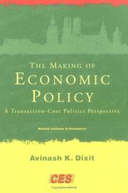 The making of economic policy by Avinash K. Dixit