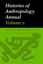Cover of: Histories of Anthropology Annual, Volume 2 (Histories of Anthropology Annual) by 