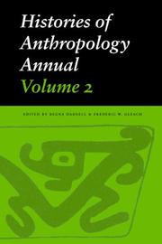 Cover of: Histories of Anthropology Annual, Volume 2 (Histories of Anthropology Annual)