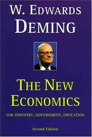 Cover of: The New Economics for Industry, Government, Education