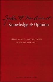 Cover of: Knowledge and opinion by John Gneisenau Neihardt