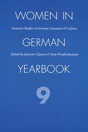 Cover of: Women in German Yearbook, Volume 09 (Women in German Yearbook)