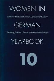 Cover of: Women in German Yearbook, Volume 10 (Women in German Yearbook)