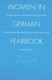 Cover of: Women in German Yearbook, Volume 20, 2004 by Women in German Yearbook