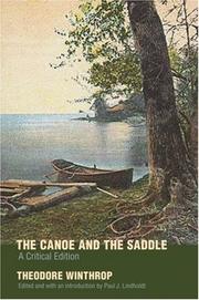 Cover of: The Canoe and the Saddle by Theodore Winthrop