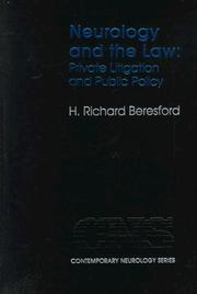 Neurology and the law by H. Richard Beresford