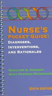 Cover of: Nurse's pocket guide by Doenges, Marilynn E.