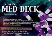 Cover of: Nurse's Med Deck (Ring Version) by Judith Hopfer Deglin, April Hazard Vallerand