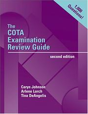 Cover of: The COTA examination review guide by Caryn Johnson