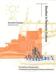 Cover of: Studies in Tectonic Culture by Kenneth Frampton