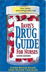 Cover of: Davis's Drug Guide for Nurses