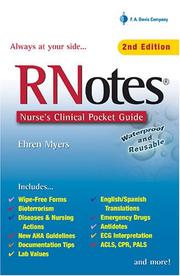 Cover of: Rnotes: Nurse's Clinical Pocket Guide