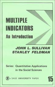 Cover of: Multiple indicators: an introduction