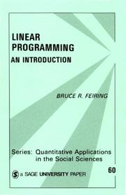 Cover of: Linear programming by Bruce R. Feiring