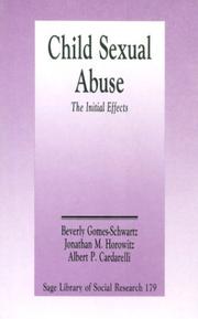 Cover of: Child sexual abuse: the initial effects