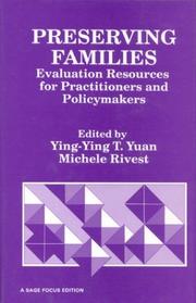 Cover of: Preserving families by edited by Ying-Ying T. Yuan, Michele Rivest.
