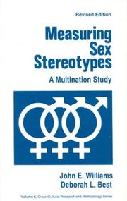 Cover of: Measuring sex stereotypes by Williams, John E.