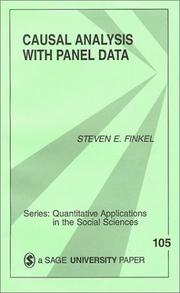 Cover of: Causal analysis with panel data