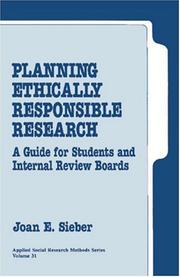 Cover of: Planning ethically responsible research by Joan E. Sieber