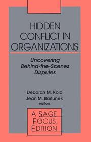 Cover of: Hidden Conflict In Organizations by Deborah M. Kolb, Jean M. Bartunek