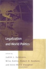 Cover of: Legalization and World Politics (International Organization Special Issues)