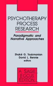 Cover of: Psychotherapy Process Research by David L. Rennie