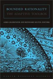 Cover of: Bounded Rationality: The Adaptive Toolbox