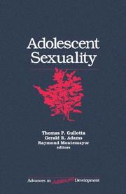 Cover of: Adolescent Sexuality (Advances in Adolescent Development) by 