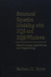 Cover of: Structural equation modeling with EQS and EQS/Windows: basic concepts, applications, and programming