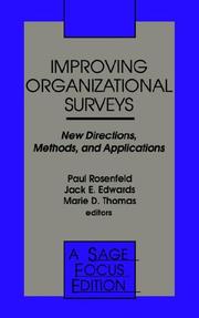 Cover of: Improving organizational surveys by Paul Rosenfeld, Jack E. Edwards, Marie D. Thomas, editors.
