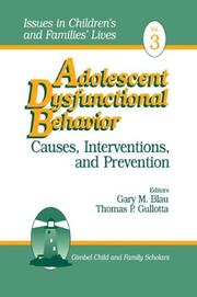 Cover of: Adolescent Dysfunctional Behavior | 