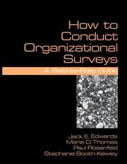 Cover of: How to Conduct Organizational Surveys: A Step-By-Step Guide