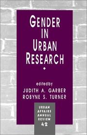 Cover of: Gender in Urban Research (Urban Affairs Annual Reviews)